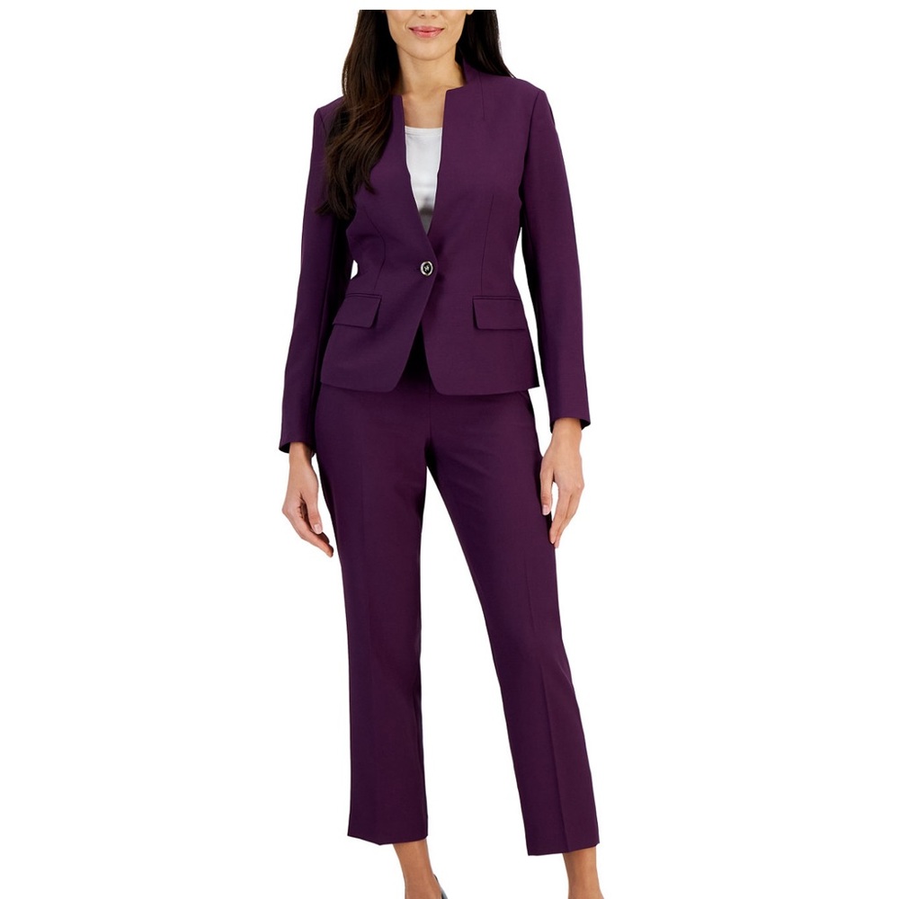Calvin Klein Women's Open Front Blazer and Modern Fit Trousers
